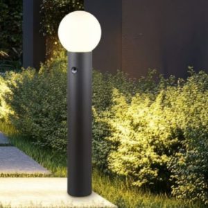 Lampione da giardino con sensore di movimento e crepuscolare antracite