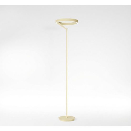 Gea luce criseide piantana per salotto led 40w 3000k dimmerabile moderna ad anello new beige