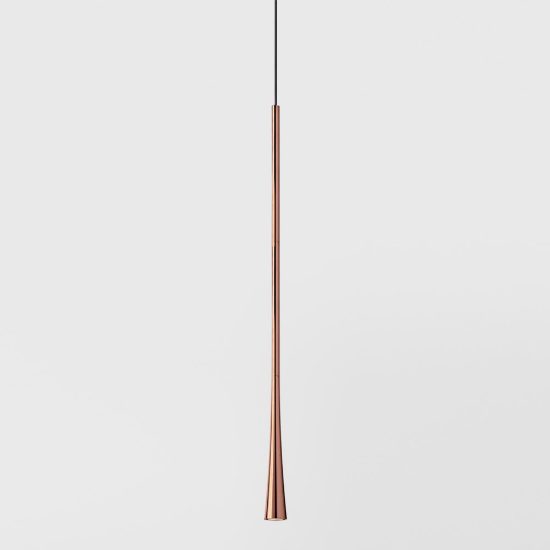 Gea luce dafne lampada a sospensione grande per cucina led 7w 3000k rame