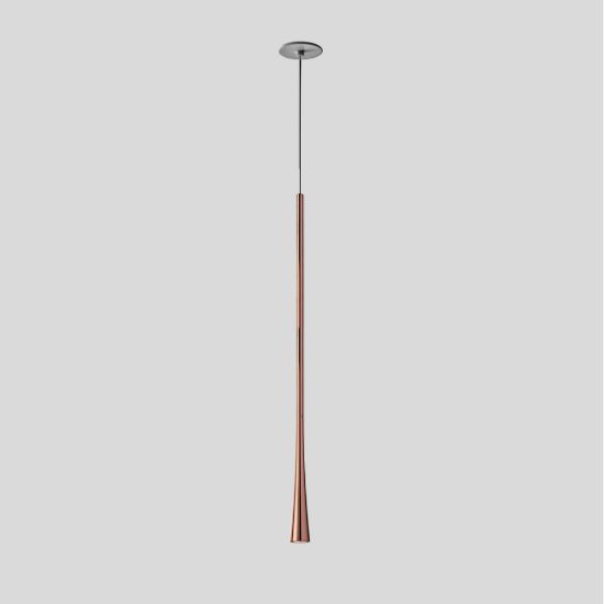 Gea luce dafne lampada a sospensione grande da incasso per cucina led 7w 3000k rame