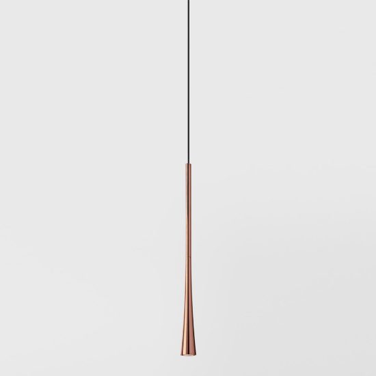 Gea luce dafne lampada a sospensione piccola da incasso per cucina led 7w 3000k rame
