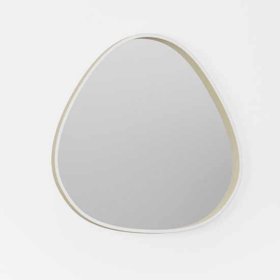 Gea luce ecaris applique da parete con specchio led 35w cct 3000k 4000k triangolare new beige