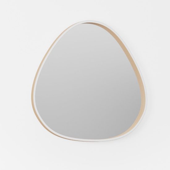 Gea luce ecaris applique da parete con specchio led 35w cct 3000k 4000k triangolare pesca