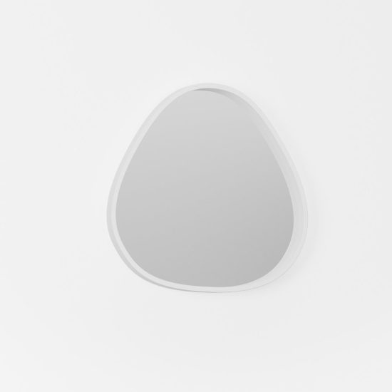 Gea luce ecaris applique da parete con specchio led 30w cct 3000k 4000k triangolare bianco satinato