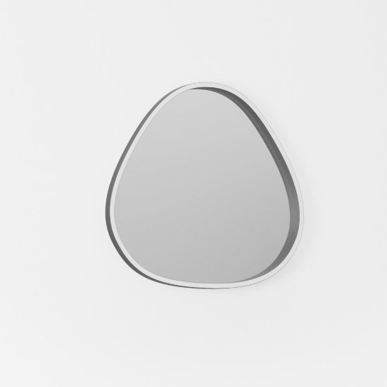 Gea luce ecaris applique da parete con specchio led 30w cct 3000k 4000k triangolare nero satinato