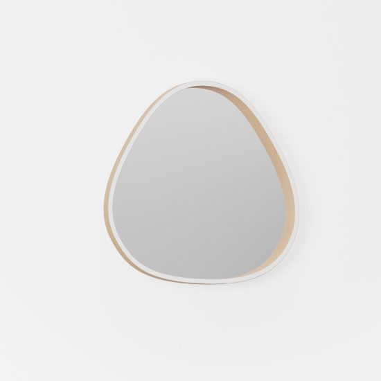 Gea luce ecaris applique da parete con specchio led 30w cct 3000k 4000k triangolare pesca