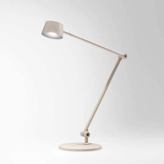 Gea luce efira lampada da scrivania per ufficio led 6,2w 3000k dimmerabile moderna tortora