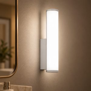 Gea luce gap 480 applique da parete per bagno led 7w 3000k moderna cilindrica bianca