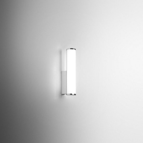 Gea luce gap 480 applique da parete per bagno led 7w 3000k moderna cilindrica cromo