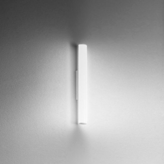 Gea luce gap 480 applique da parete per bagno led 14w 3000k moderna cilindrica bianca