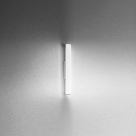 Gea luce gap 480 applique da parete per bagno led 14w 3000k moderna cilindrica cromo