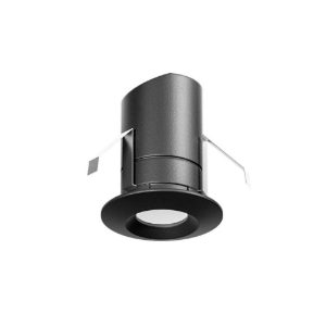 Gea luce ges2060c faretto da incasso per cartongesso led 2,1w 3000k rotondo nero satinato