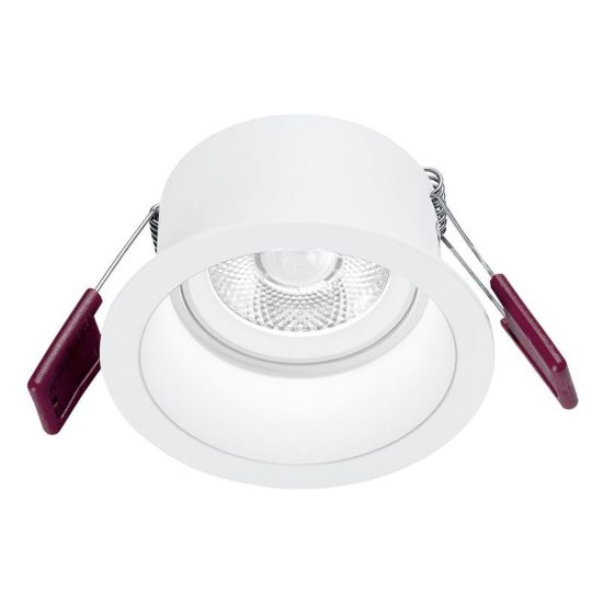 Gea luce gfa1000c faretto da incasso per cartongesso per cucina led 8w 3000k rotondo bianco satinato