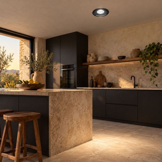 Gea luce gfa1010c faretto da incasso per cartongesso led 10w 3000k rotondo bianco satinato e nero