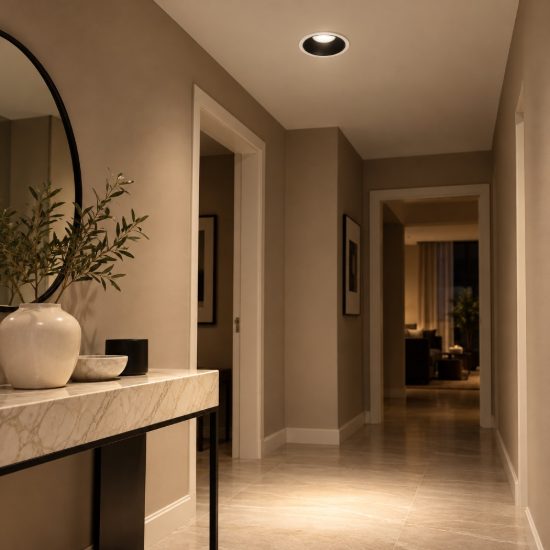 Gea luce gfa1010c faretto da incasso per cartongesso led 20w 3000k rotondo bianco satinato e nero