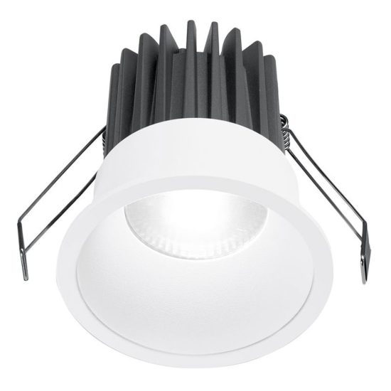 Gea luce gfa1010c faretto da incasso per cartongesso led 20w 3000k rotondo bianco satinato