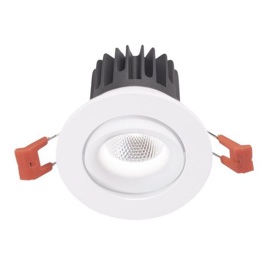 Gea luce gfa1040c faretto da incasso per cartongesso led 8w 3000k rotondo bianco satinato