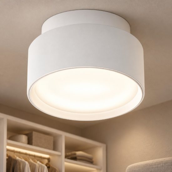 Gea luce gfa1070 plafoniera led 12w 3000k moderna rotonda bianca