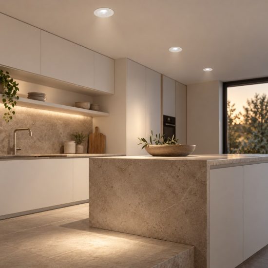 Gea luce gfa1080c faretto da incasso per cartongesso per cucina led 3w 4000k moderno rotondo bianco