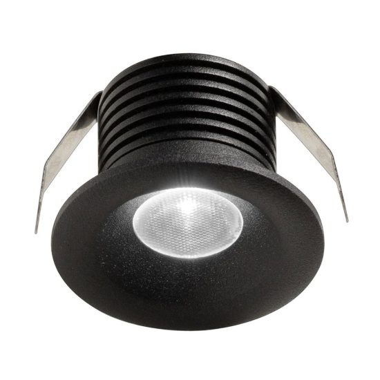 Gea luce gfa1080c faretto da incasso per cartongesso per cucina led 3w 4000k moderno rotondo nero