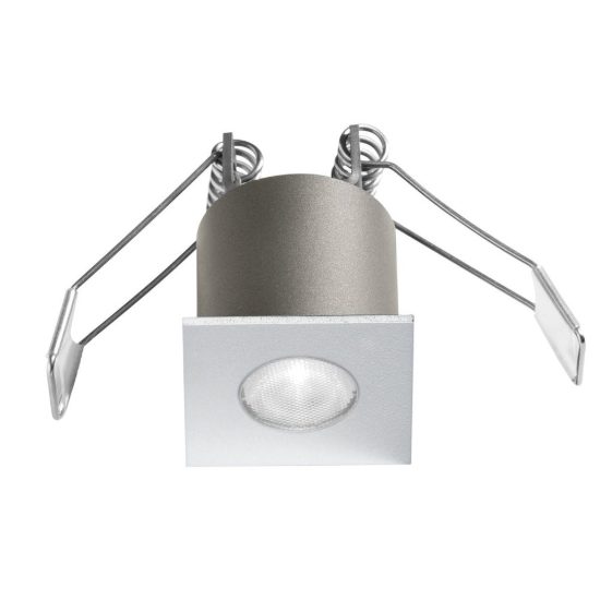 Gea luce gfa1090c faretto da incasso per cartongesso per cucina led 3w 3000k moderno quadrato bianco