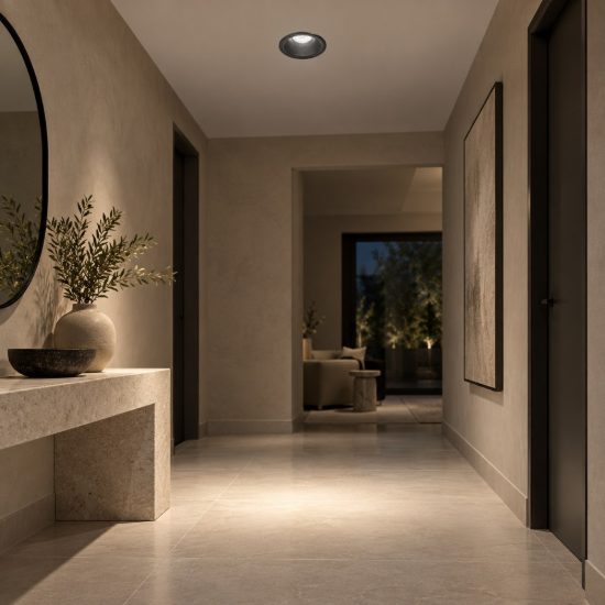Gea luce gfa1110c faretto da incasso per cartongesso per cucina led 5w 4000k rotondo nero