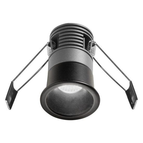 Gea luce gfa1110c faretto da incasso per cartongesso per cucina led 5w 4000k rotondo nero