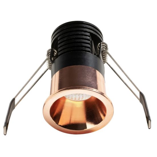 Gea luce gfa1110c faretto da incasso per cartongesso per cucina led 5w 3000k rotondo oro rosa
