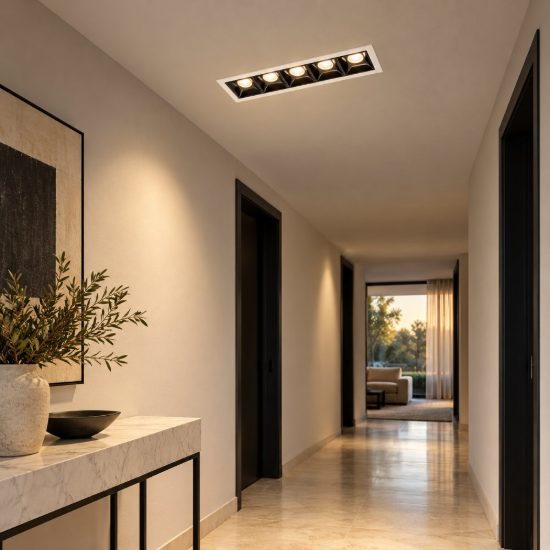 Gea luce gfa1120 faretto da incasso per cartongesso led 10w 4000k lineare bianco e nero