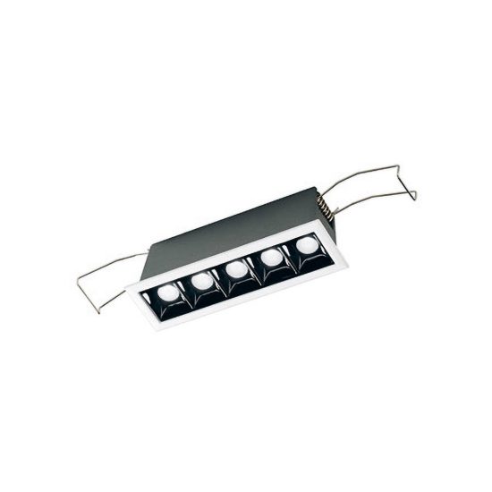 Gea luce gfa1120 faretto da incasso per cartongesso led 10w 4000k lineare bianco e nero