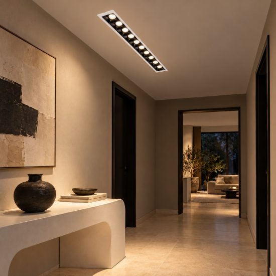 Gea luce gfa1120 faretto da incasso per cartongesso led 20w 3000k lineare bianco e nero