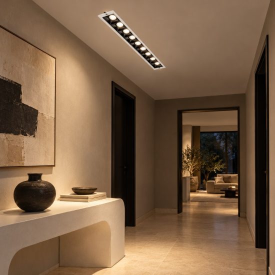 Gea luce gfa1120 faretto da incasso per cartongesso led 20w 4000k lineare bianco e nero