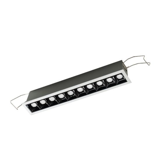 Gea luce gfa1120 faretto da incasso per cartongesso led 20w 4000k lineare bianco e nero