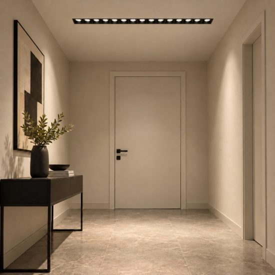 Gea luce gfa1120 faretto da incasso per cartongesso led 30w 3000k lineare bianco e nero