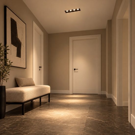 Gea luce gfa1130 faretto da incasso per cartongesso per cucina led 10w 4000k lineare bianco e nero
