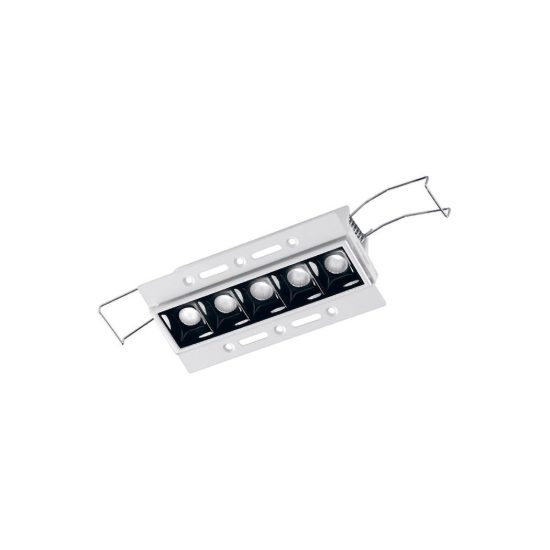 Gea luce gfa1130 faretto da incasso per cartongesso per cucina led 10w 4000k lineare bianco e nero