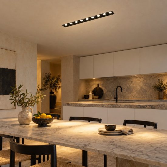 Gea luce gfa1130 faretto da incasso per cartongesso per cucina led 20w 3000k lineare bianco e nero