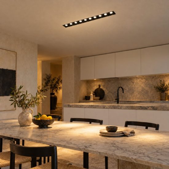 Gea luce gfa1130 faretto da incasso per cartongesso per cucina led 20w 4000k lineare bianco e nero