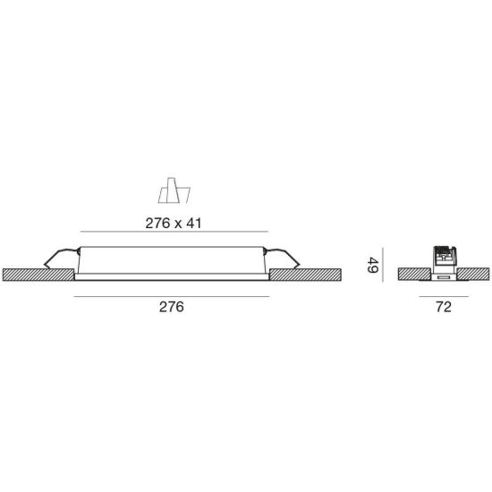 Gea luce gfa1130 faretto da incasso per cartongesso per cucina led 20w 4000k lineare bianco e nero