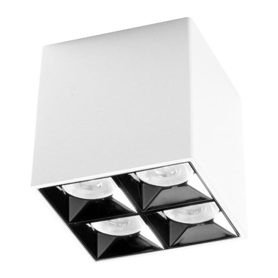 Gea luce gfa1140c plafoniera led 15w 3000k moderna quadrata bianca