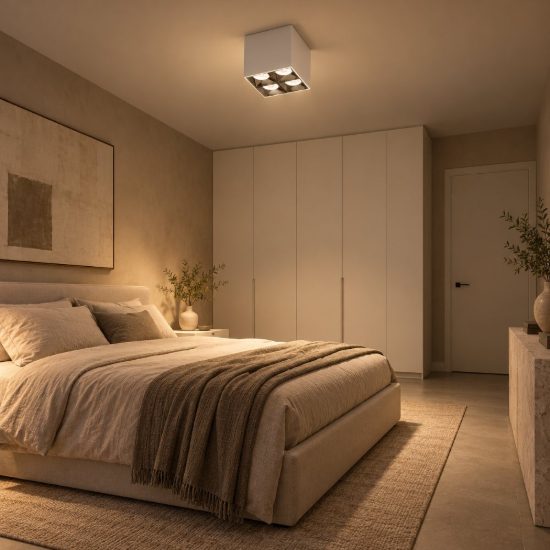 Gea luce gfa1140c plafoniera led 15w 4000k moderna quadrata bianca
