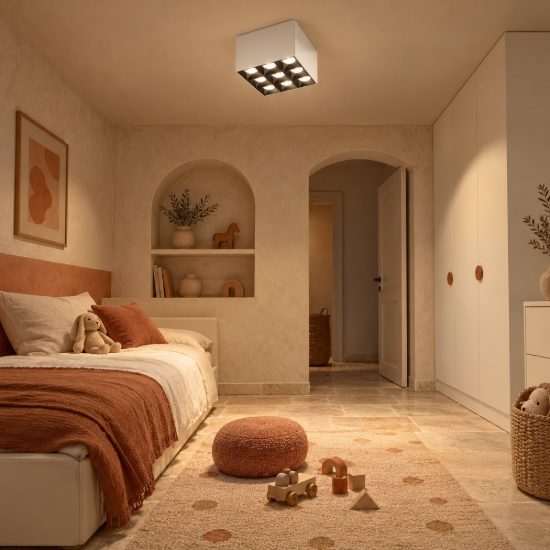 Gea luce gfa1140c plafoniera led 36w 3000k moderna quadrata bianca