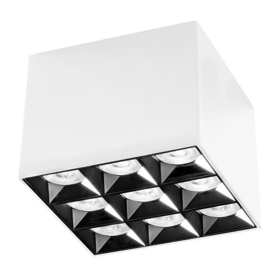 Gea luce gfa1140c plafoniera led 36w 3000k moderna quadrata bianca
