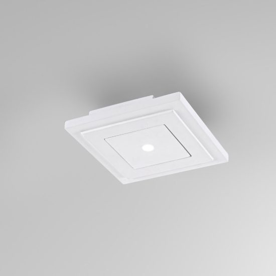 Gea luce gfa1400 faretto da incasso per cartongesso led 11w 3000k quadrato in gesso bianco