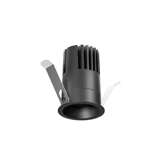 Gea luce gfa1410 faretto da incasso per cartongesso per cucina led 12w 3000k rotondo nero satinato