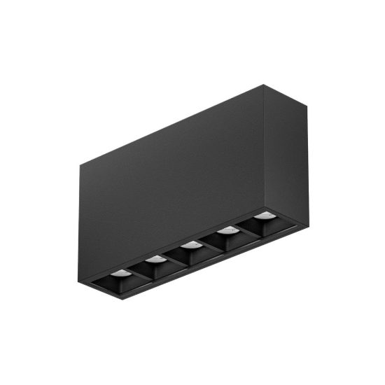 Gea luce gfa1430c plafoniera led 10w 3000k moderna lineare nero satinato
