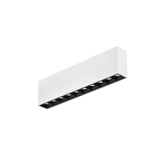 Gea luce gfa1430c plafoniera led 20w 3000k moderna lineare bianco satinato nero satinato