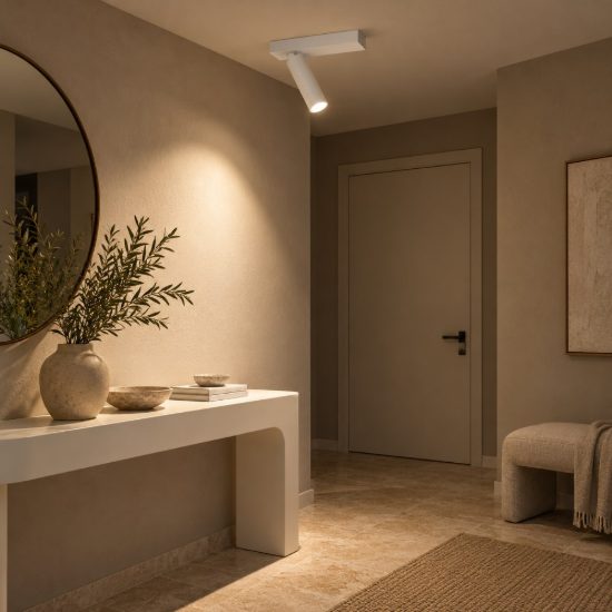 Gea luce gfa1470 faretto da soffitto per ingresso led 7w 2700k cilindrico bianco satinato