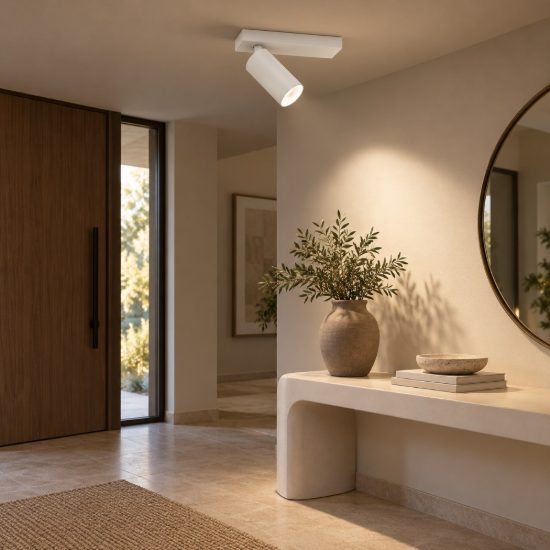 Gea luce gfa1470 faretto da soffitto per ingresso led 12w 2700k cilindrico bianco satinato