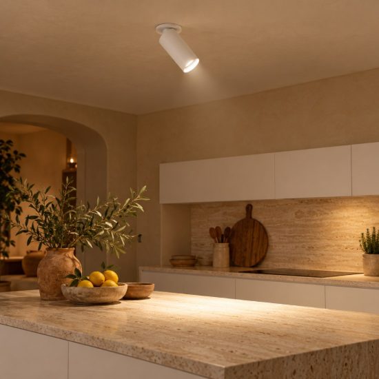 Gea luce gfa1480 faretto da incasso per cartongesso per cucina led 12w 2700k cilindrico bianco